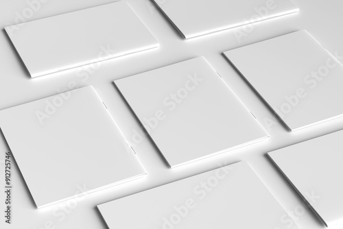 Blank brochure a4 white