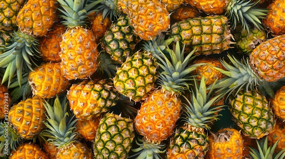 Fresh pineapple seamless pattern background Fresh pineapple seamless pattern background