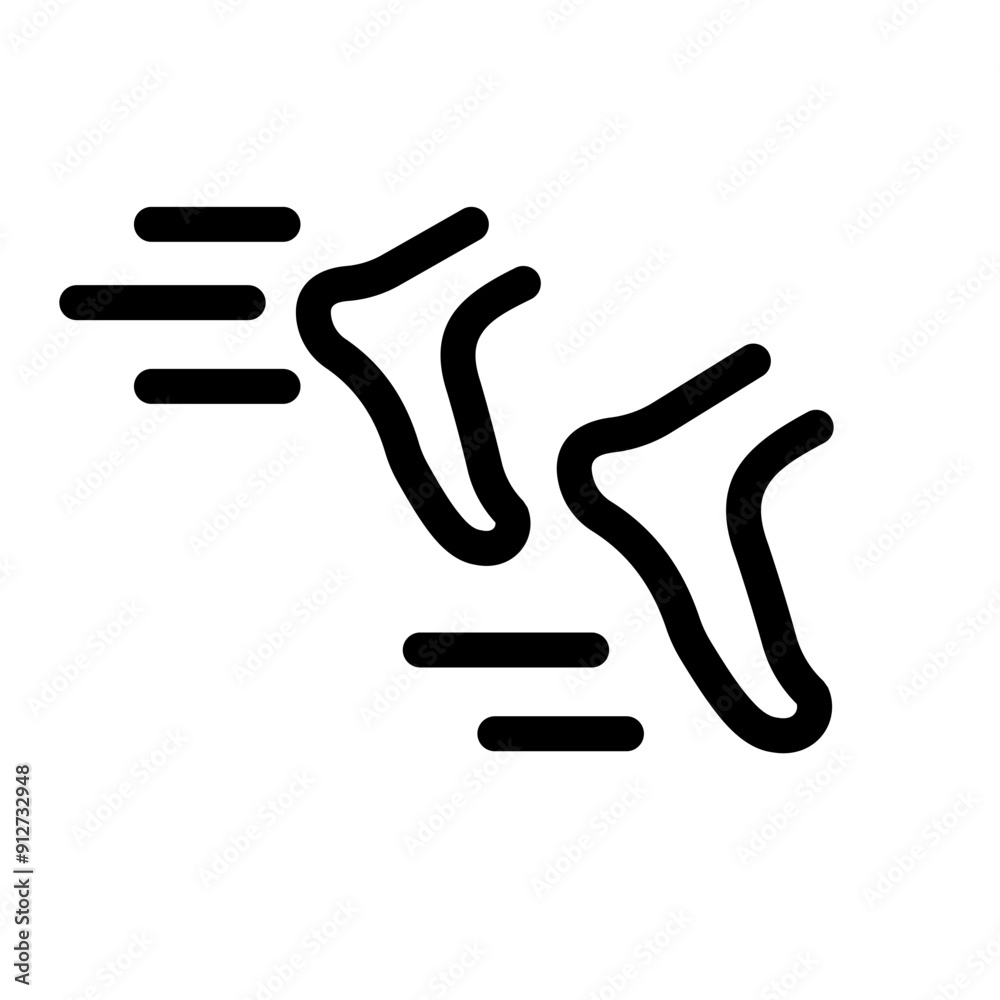 Fast Running line icon Fast Running line icon