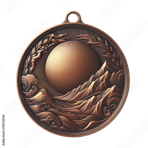 cutout gold, silver, and bronze medal iisolated photo