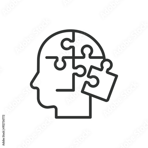Psychotherapy, in line design. Psychotherapy, Counseling, Mental health, Therapy session, Emotional support, Talk therapy, Psychologist on white background vector. Psychotherapy editable stroke icon.
