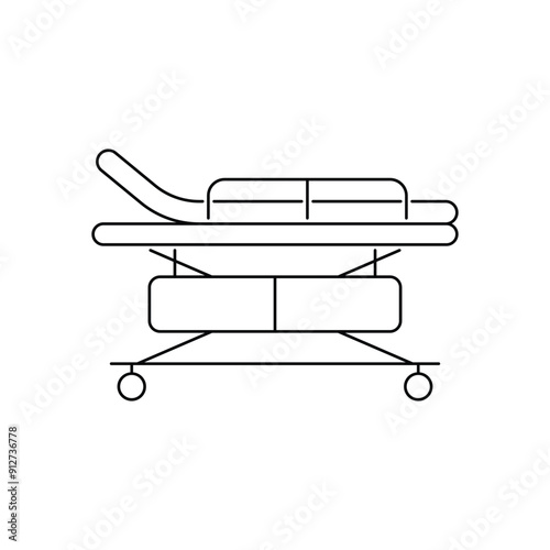 Stretcher vector icon