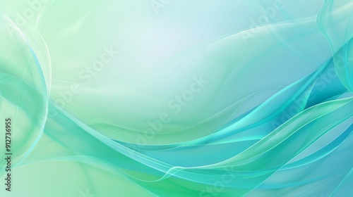 Ambience abstract waves in green, blue, and white