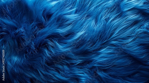 Deep blue fluffy texture with a flowing visual effect