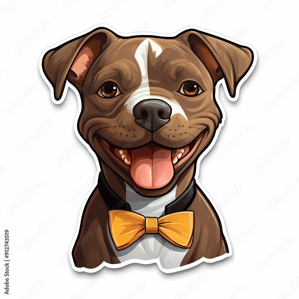 An adorable and friendly pitbull illustration perfect for various merchandise and creative projects. An adorable and friendly pitbull illustration perfect for various merchandise and creative projects.