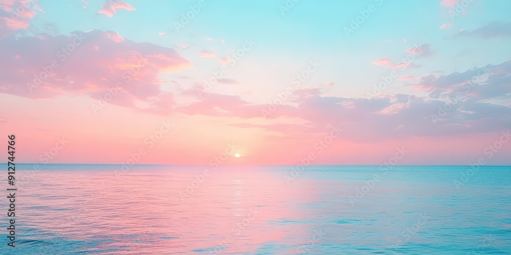 Obraz premium Peaceful Sunset over the Ocean