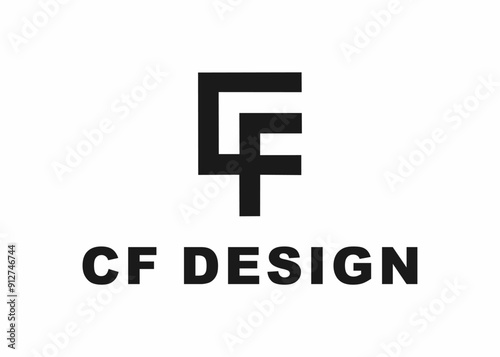 letter cf logo, design, Vector, illustration, creative icon, template