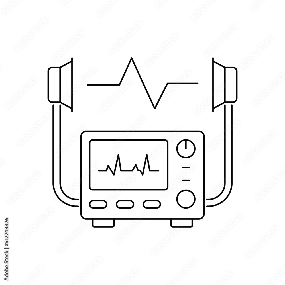 Defibrillator vector icon