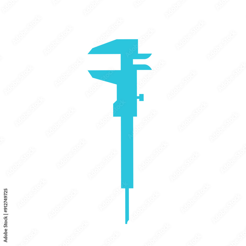 Instrument for precise measurements Vernier Calliper. Isolated on white background. From blue icon set. Instrument for precise measurements Vernier Calliper. Isolated on white background. From blue icon set.
