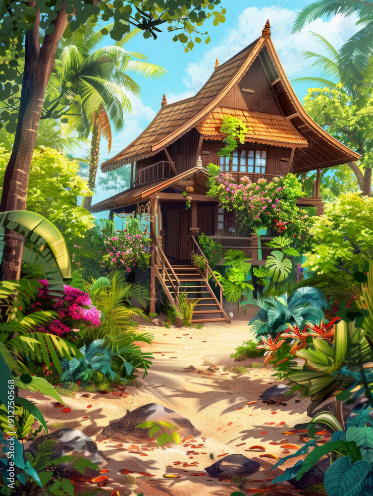 Obraz premium thai country house