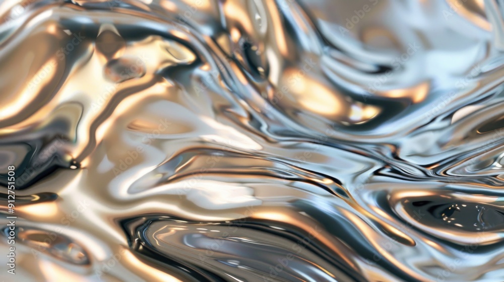 Abstract Liquid Metal Background Abstract Liquid Metal Background