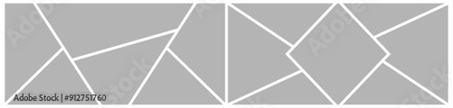 Pictures or photos frame collage. comics page grid layout abstract photo frames and digital photo wall template