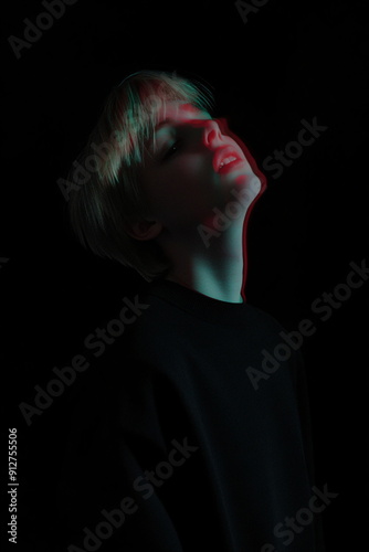 blond boy chromatic aberration