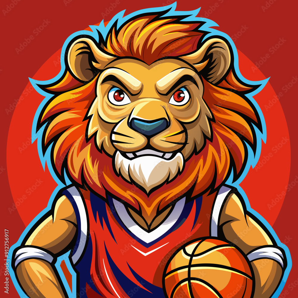 cartoon lion vector basketball illustration cartoon lion vector basketball illustration