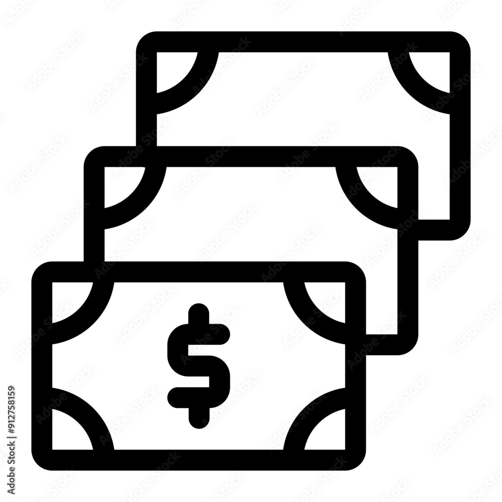Dollar stack icon
