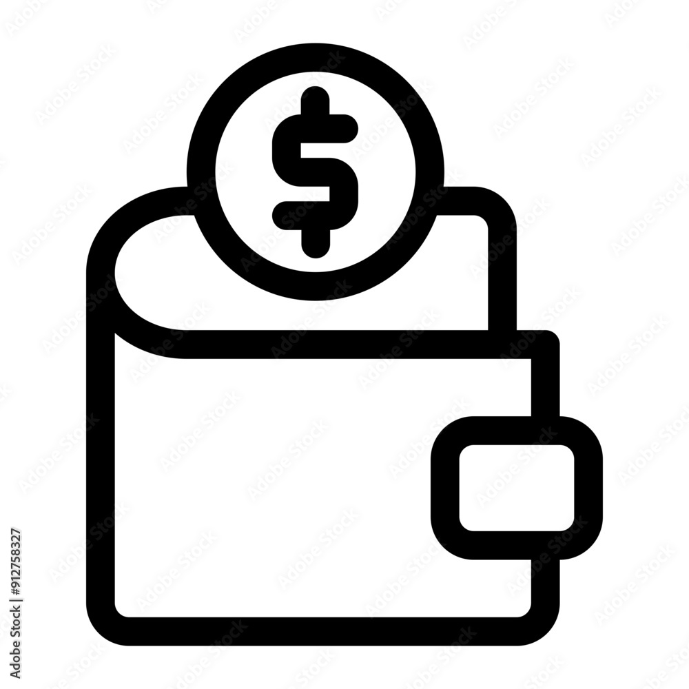 Wallet money icon
