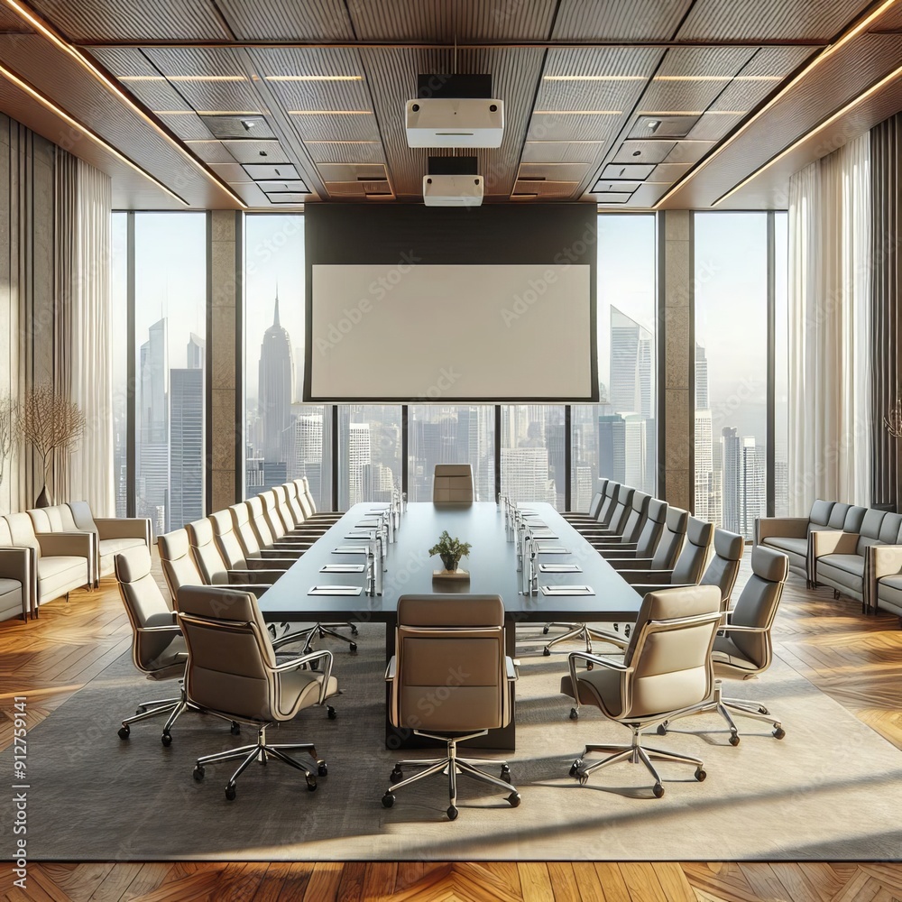 Fototapeta premium An empty meeting room and conference table