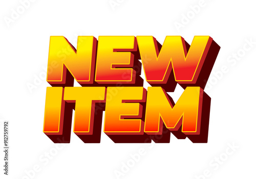 New item. Text effect in 3D style for print ad purpose