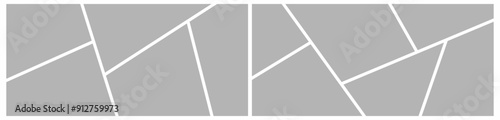 Pictures or photos frame collage. comics page grid layout abstract photo frames and digital photo wall template
