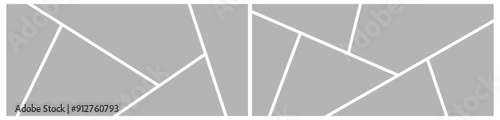 Pictures or photos frame collage. comics page grid layout abstract photo frames and digital photo wall template