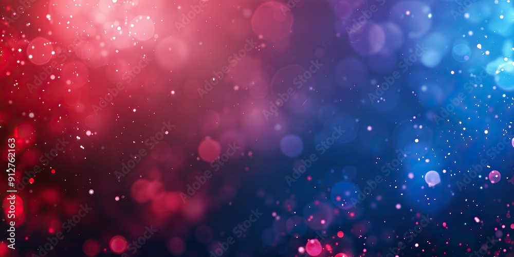 Obraz premium A mesmerizing, abstract pattern with red and blue bokeh