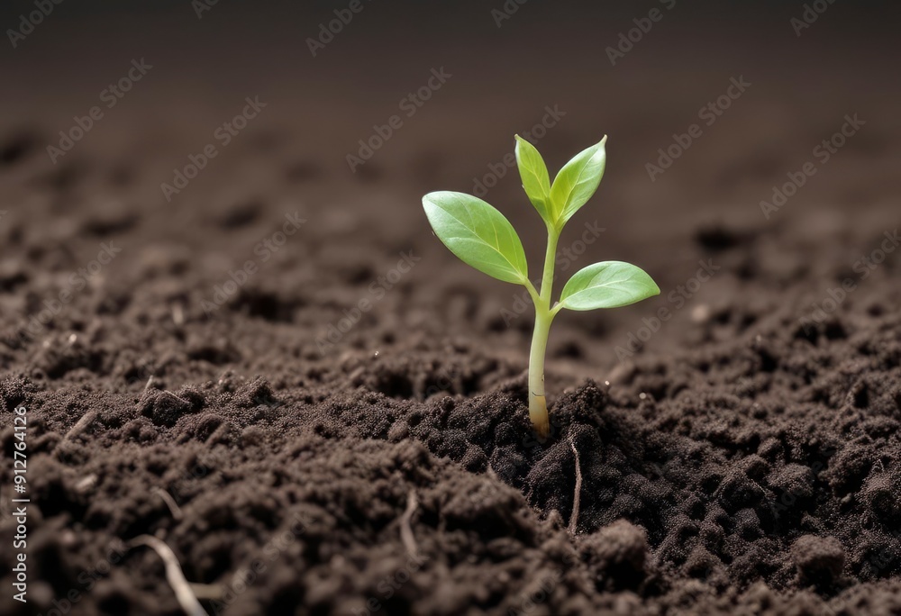 young plant sprout growing background ai young plant sprout growing background ai