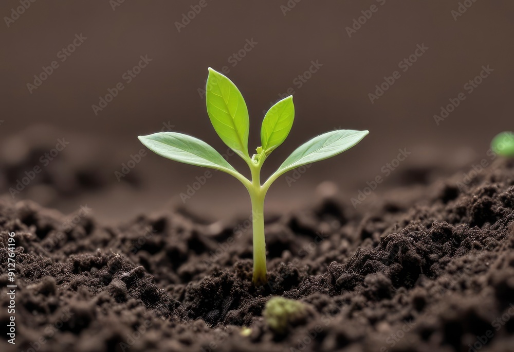 Fototapeta premium young plant sprout growing background ai