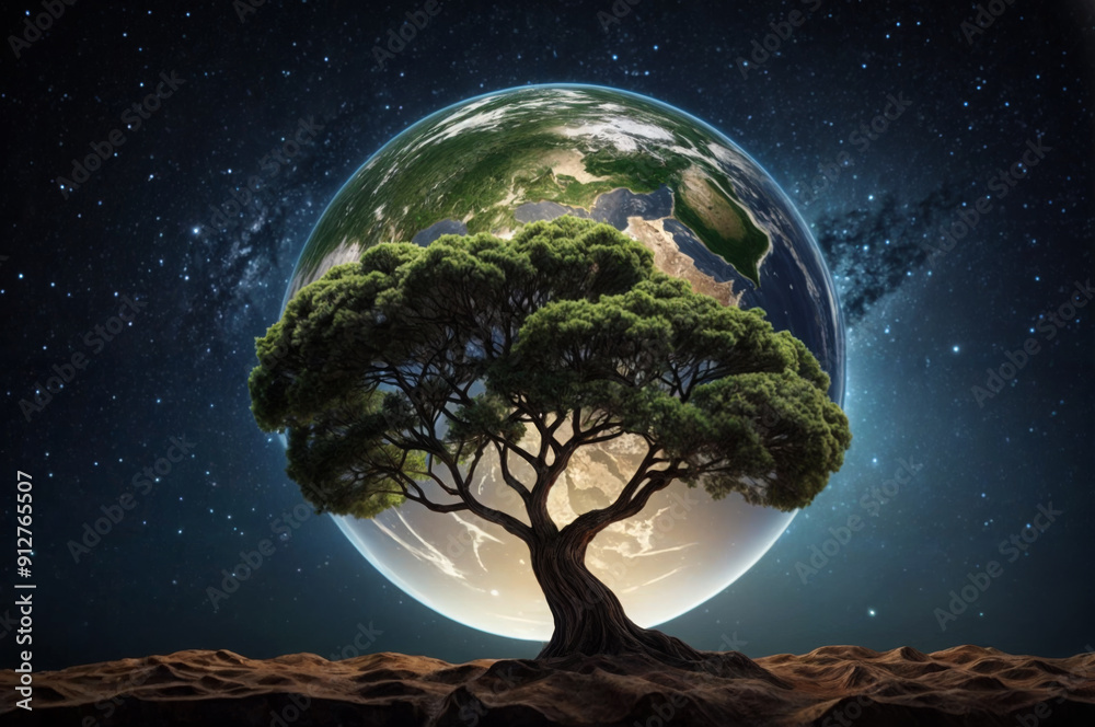 tree and earth