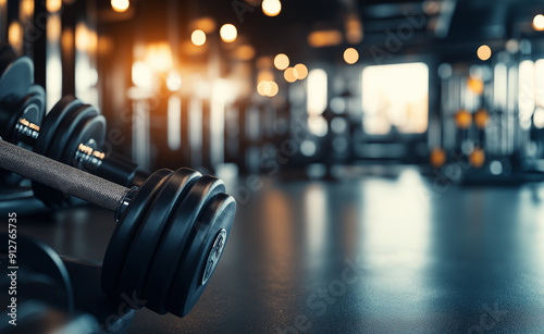 Wallpaper Mural A modern gym with dumbbells and weightlifting equipment in a well-lit environment. Torontodigital.ca
