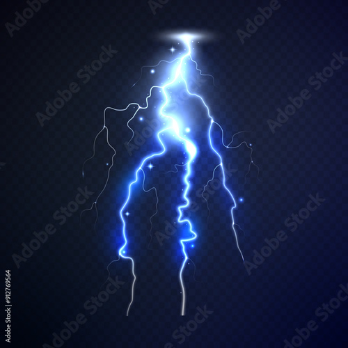 Gaming lighting thunder on dark background. Gaming thunder background in the form of lightning.
