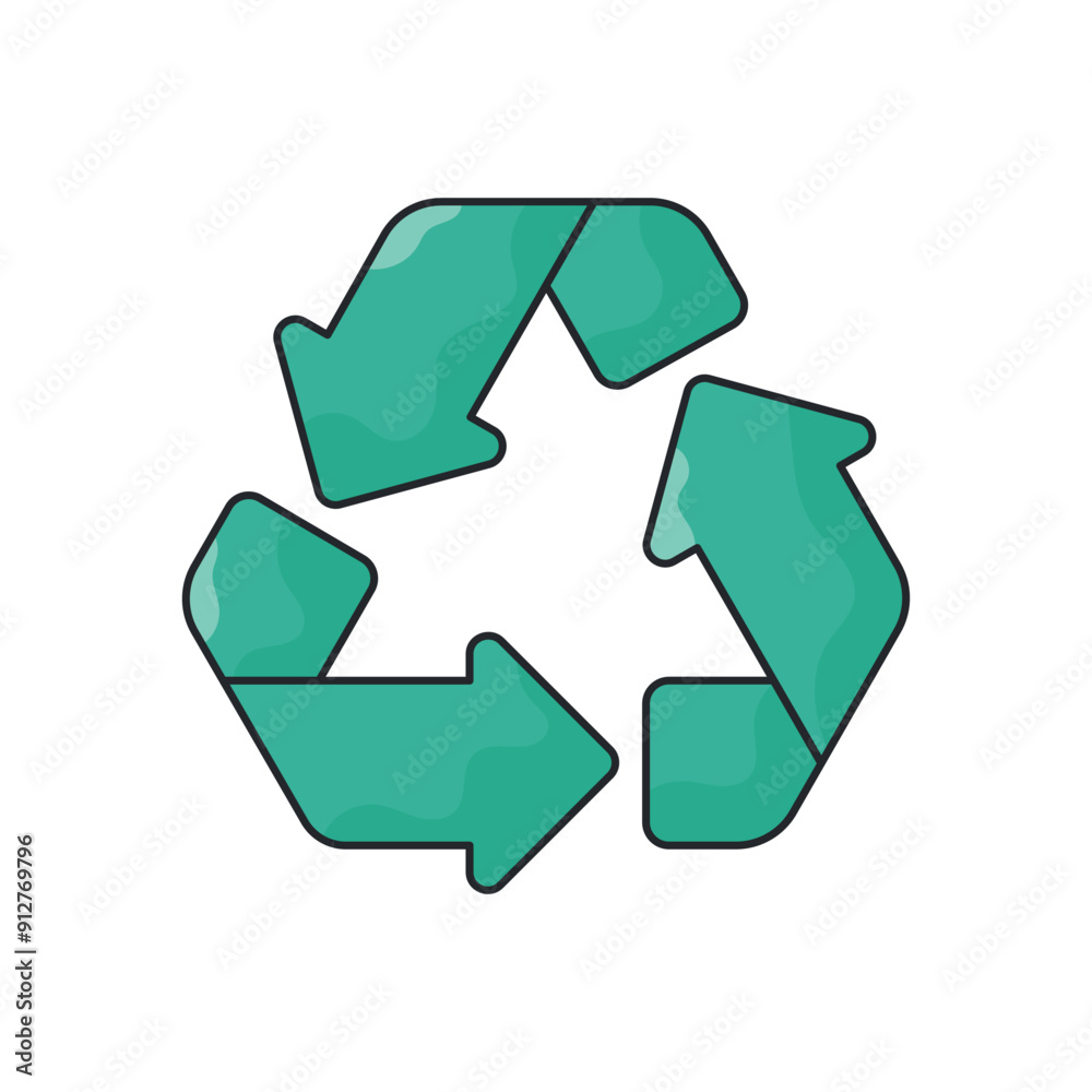 Fototapeta premium Recycle Symbol vector icon