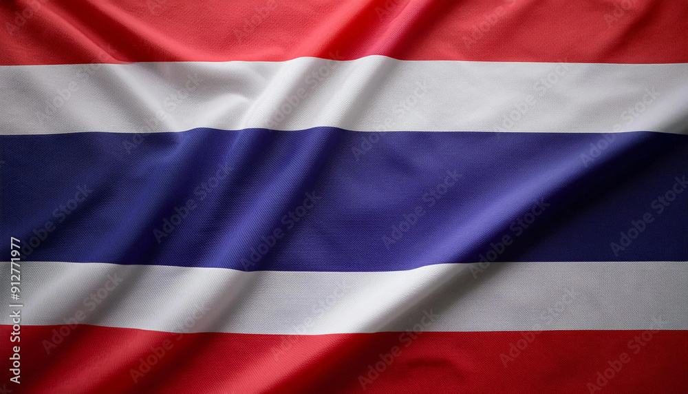 Background Thailand flag flying with a simple wavy texture