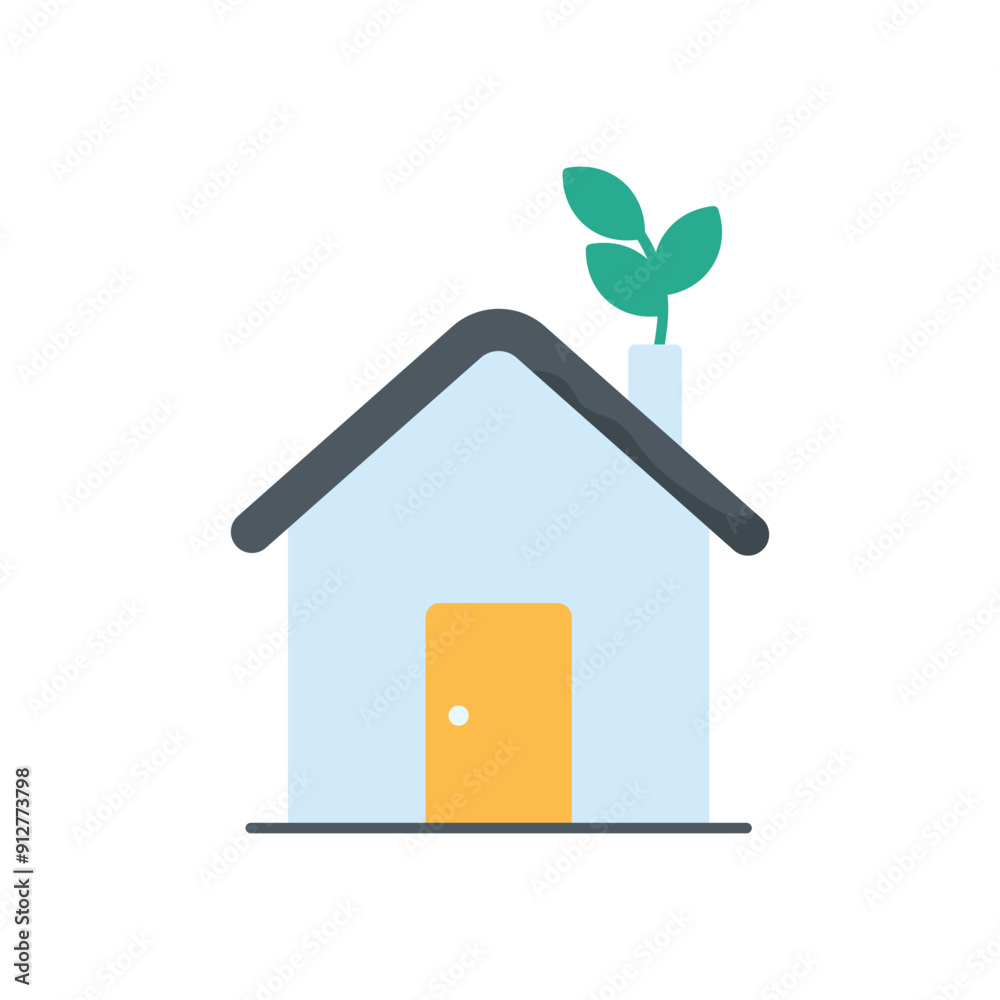 Eco Home vector icon