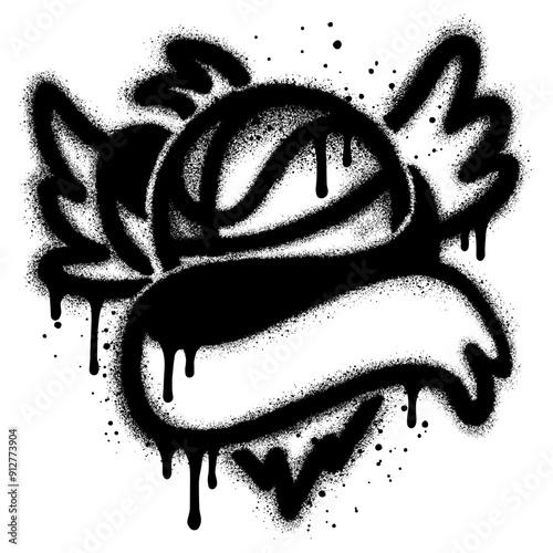 Basketball Sports Club Logo Template graffiti for Tournament or Sports Team.