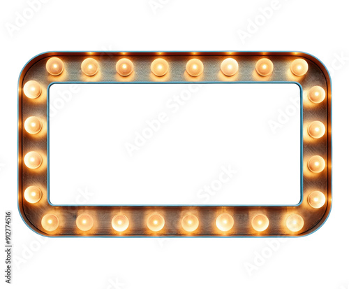 Retro marquee light sign frame banner background