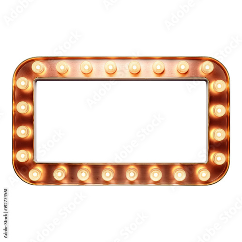 Retro marquee light sign frame banner background