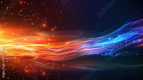 Abstract background with glowing stars and streaks, vector illustration, high-resolution, creative and vibrant concept 