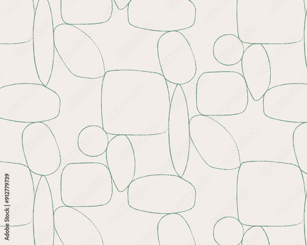 Sea stone wall stylish pattern with green and beige color