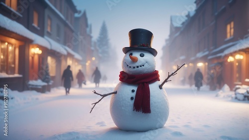 sammy the snowman a snowman who comes to life to sprea cinematic concept art photo