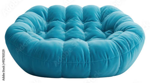 PNG Modern blue tufted lounge chair