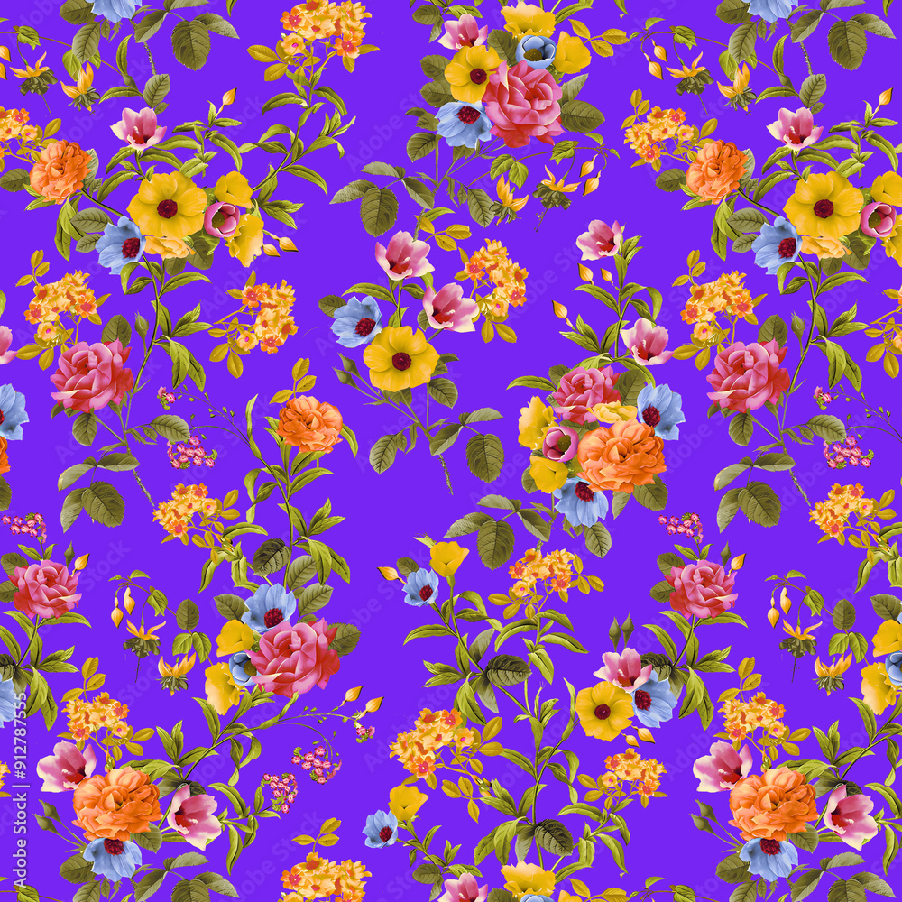 botanical floral vector seamless pattern with roses herbs and leaves big set background with flowers. botanical floral vector seamless pattern with roses herbs and leaves big set background with flowers.