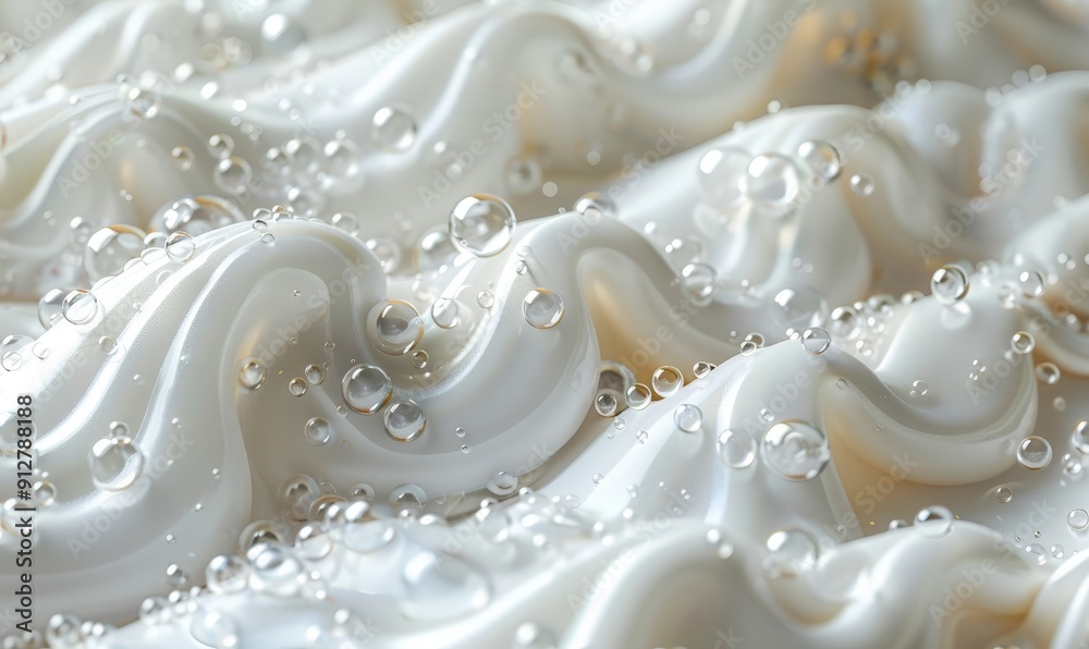 Abstract background featuring white soap foam bubbles on a clean surface Abstract background featuring white soap foam bubbles on a clean surface