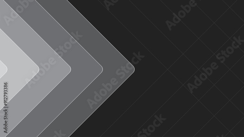Abstract dark black Geometric banner design background.