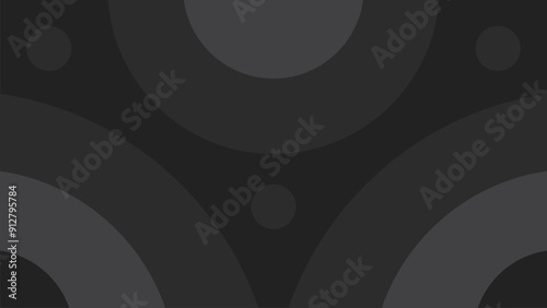 Geometric shapes on black abstract background