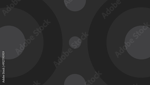 Geometric shapes on black abstract background