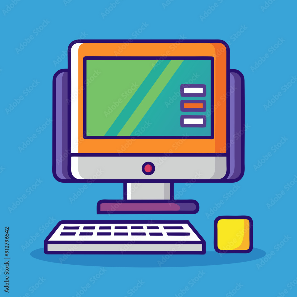 computer monitor and computer computer monitor and computer