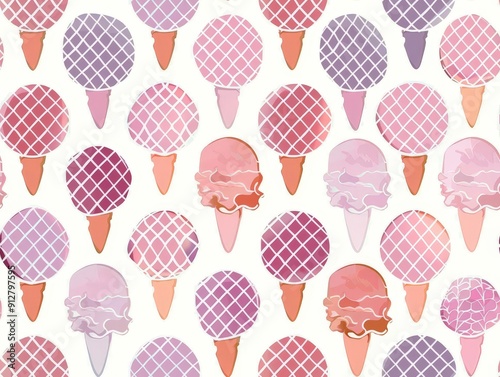 pastel colored ice cream pa...