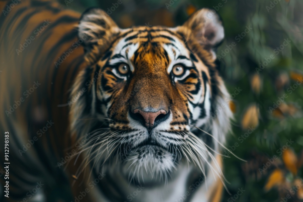 Close-up of a Tiger's Face. Close-up of a Tiger's Face.