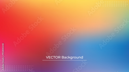 Wallpaper Mural Smooth and blurry colorful gradient mesh background. Modern bright rainbow colors. Easy editable soft colored vector banner template. Premium quality Torontodigital.ca