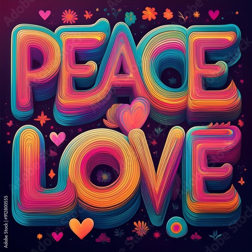 peace and love, AI generated